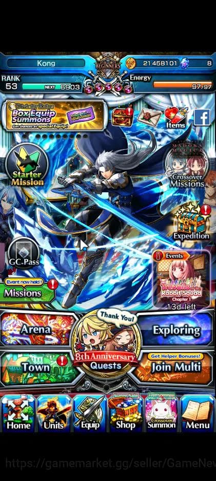 Grand Summoners Accounts Global|Rank 53|Fresh Story|18 Ascend|RoyTW,EmiyaTW image 1