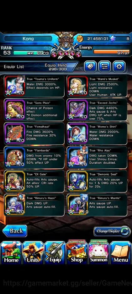 Grand Summoners Accounts Global|Rank 53|Fresh Story|18 Ascend|RoyTW,EmiyaTW image 6