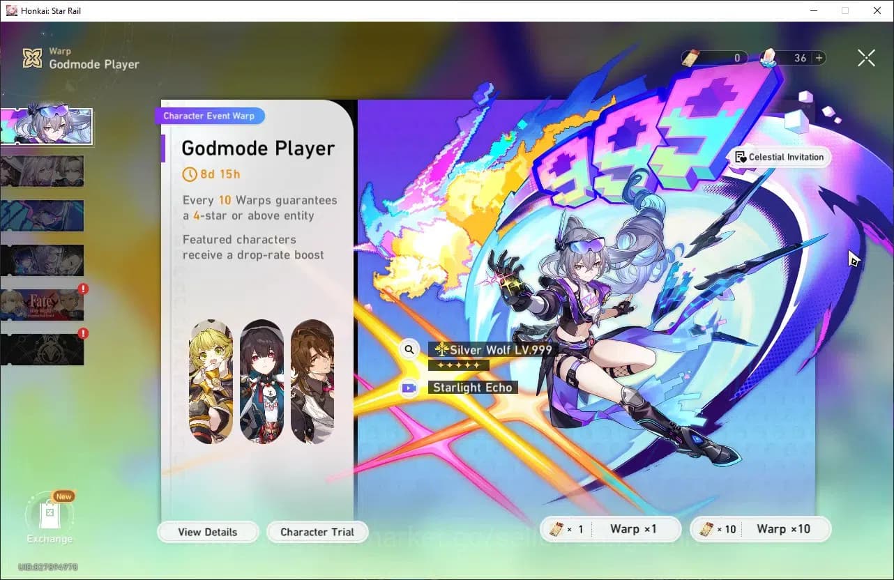 Honkai Star Rail Accounts ASIA | TL 34 | 8 LIMIT | HUO HUO | HYSILENS | KAFK image 1