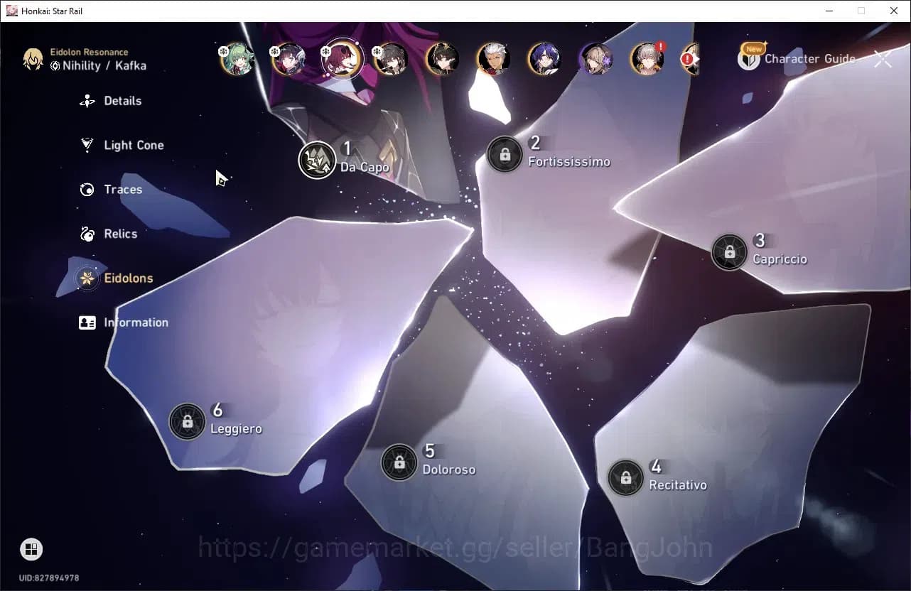 Honkai Star Rail Accounts ASIA | TL 34 | 8 LIMIT | HUO HUO | HYSILENS | KAFK image 12