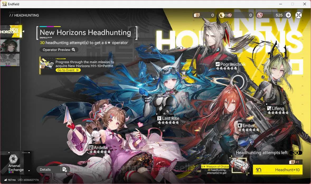 Arknights: Endfield Accounts NA/EU|Fresh Starter| 1 limit+Standard| Zhuang Fang image 5