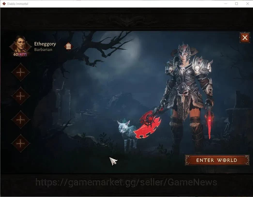 Diablo Immortal Accounts SEA-Vasily|CS ON|Lv60(477)|Barbarian|CR 34K|Reso 4 image 1