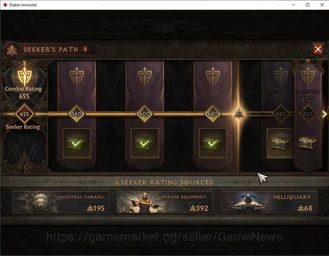 Diablo Immortal Accounts SEA-Vasily|CS ON|Lv60(477)|Barbarian|CR 34K|Reso 4 image 11