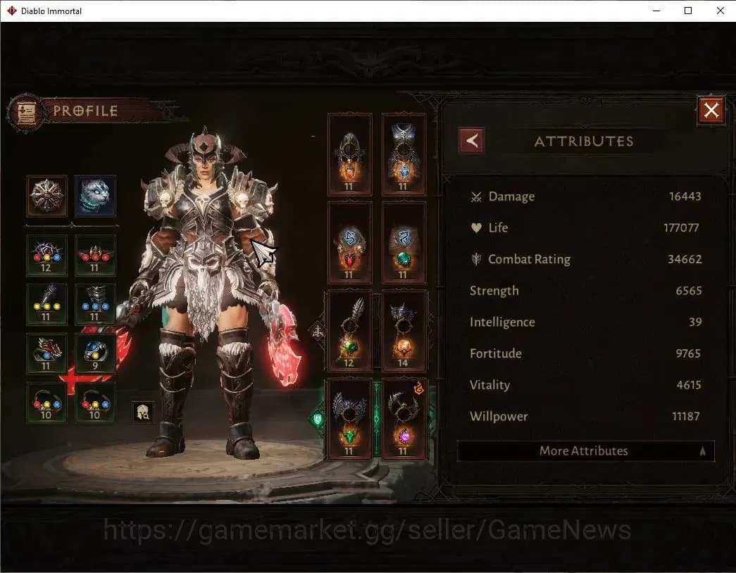 Diablo Immortal Accounts SEA-Vasily|CS ON|Lv60(477)|Barbarian|CR 34K|Reso 4 image 4
