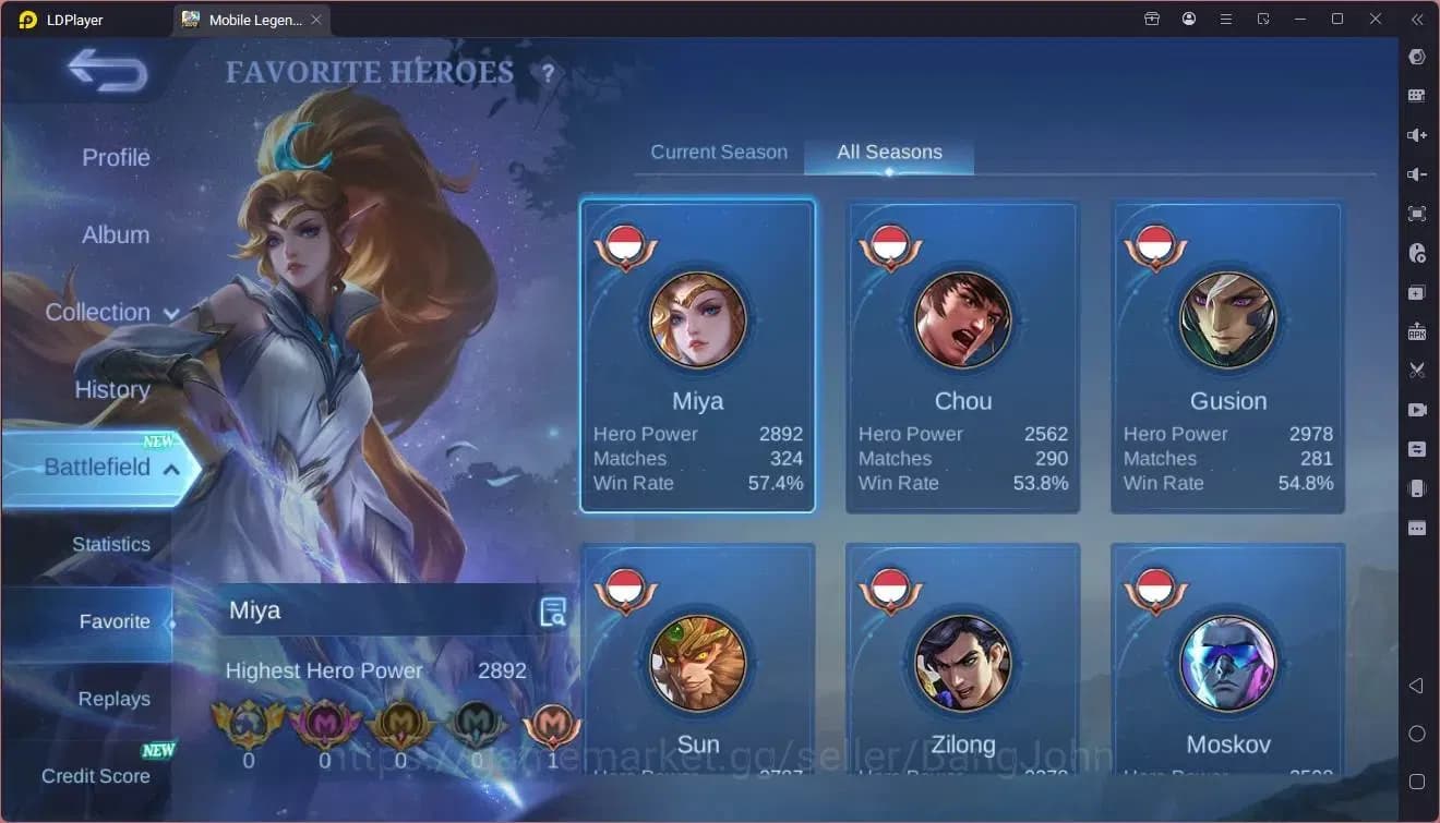 Mobile Legends: Bang Bang Accounts Global|Hero 131|Skin 239|Renowned|CC Natalia|Lucky image 19