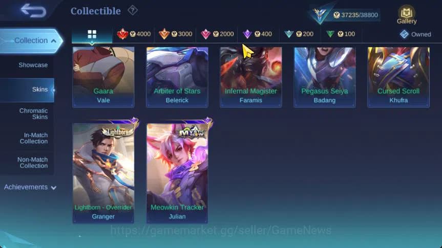 Mobile Legends: Bang Bang Accounts Hero 112|Skin 173|High Immo 115|CC Nata,Lb[Granger image 11