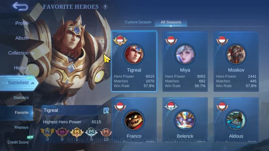 Mobile Legends: Bang Bang Accounts Hero 112|Skin 173|High Immo 115|CC Nata,Lb[Granger image 17