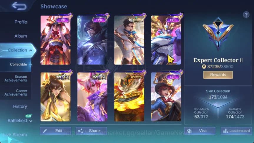 Mobile Legends: Bang Bang Accounts Hero 112|Skin 173|High Immo 115|CC Nata,Lb[Granger image 19