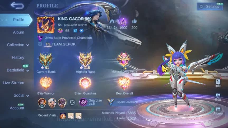 Mobile Legends: Bang Bang Accounts Hero 112|Skin 173|High Immo 115|CC Nata,Lb[Granger image 20