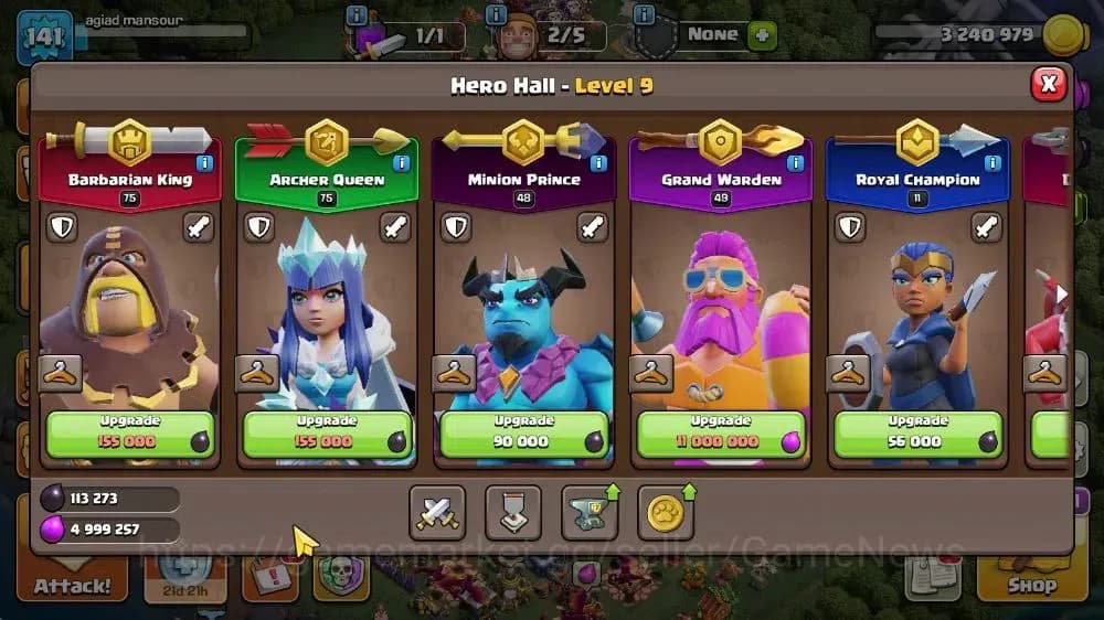 Clash of Clans Accounts TH 16-BH 8|LV 141|HH 9|BK 75,AQ 75,GW 49,MP 48,RC image 7