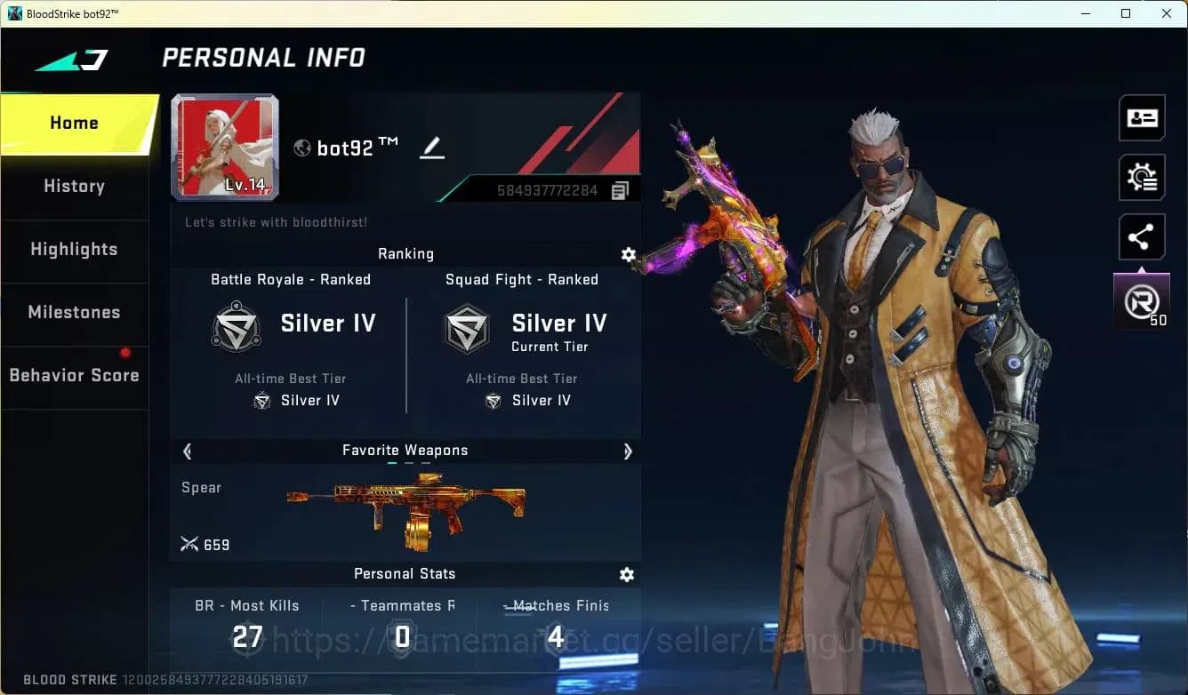 Blood Strike Accounts Asia | Starter Melee Katana|Ultra UMP45|2 Legendar image 1