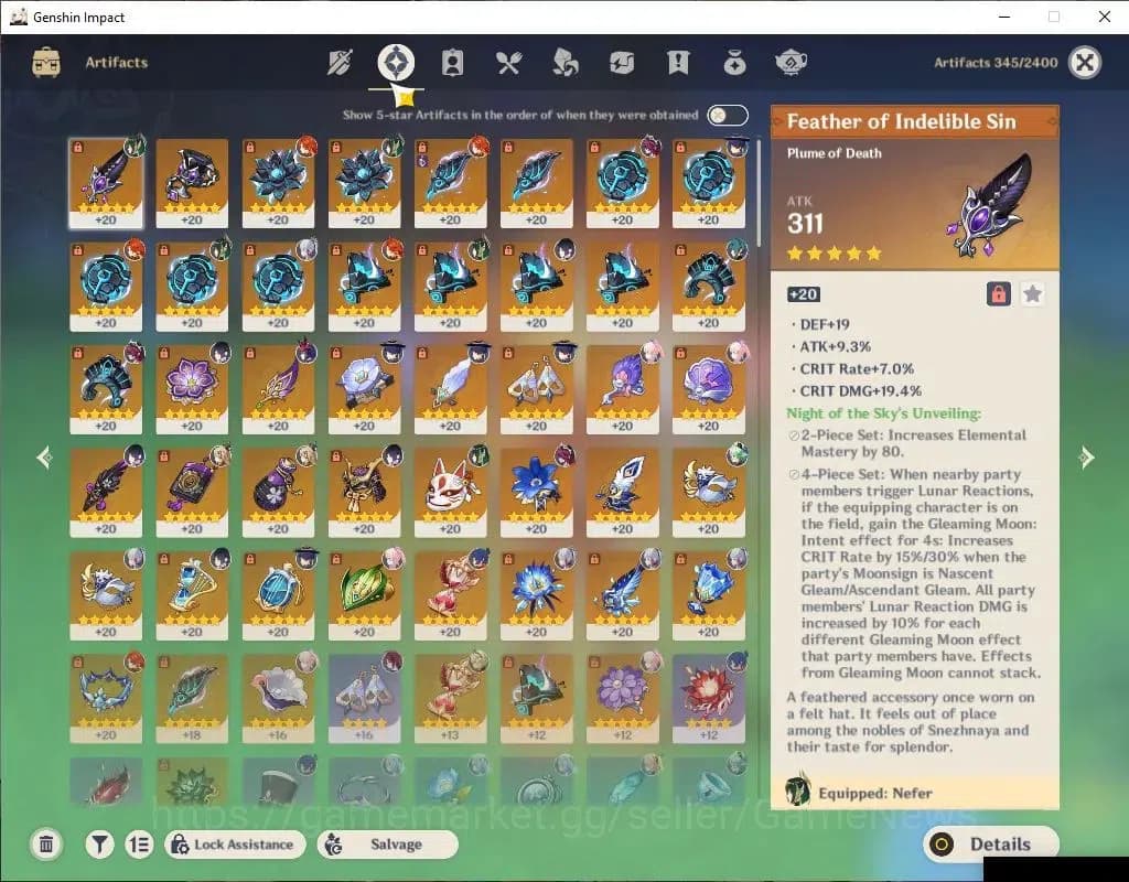 Genshin Impact Accounts ASIA |AR 56|6 Limited+2(*5Weapon)|Mavuika,Nefer,Ko image 6