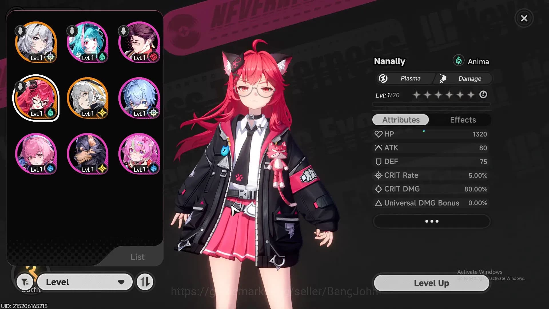 Neverness to Everness Accounts NA|starter| 2 S (Nanally+Hator) 6 Char A|MC female image 2