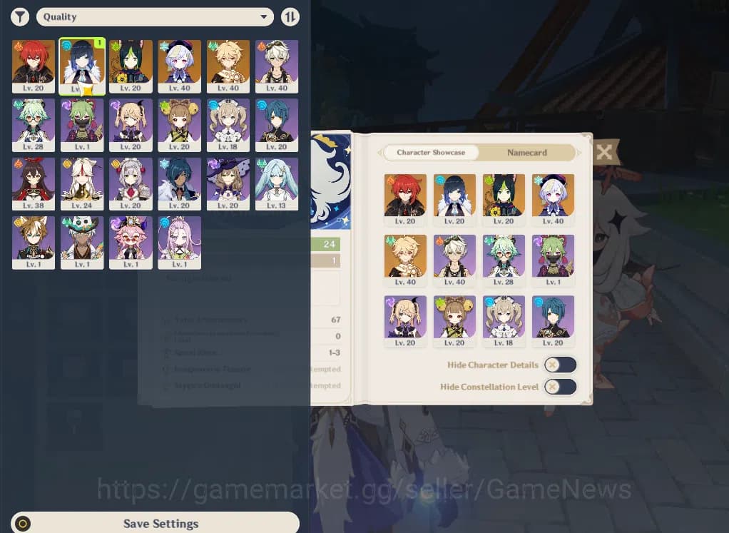 Genshin Impact Accounts ASIA|AR 24|1 Limited+17(*4Character)|Yelan,Diluc,T image 11