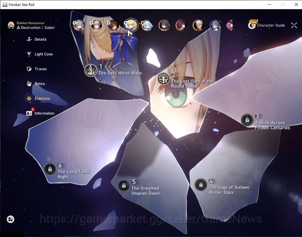 Honkai Star Rail Accounts Asia|TL 64| 6 Limited |Saber E2+Sign,Cerydra,Kafka image 4