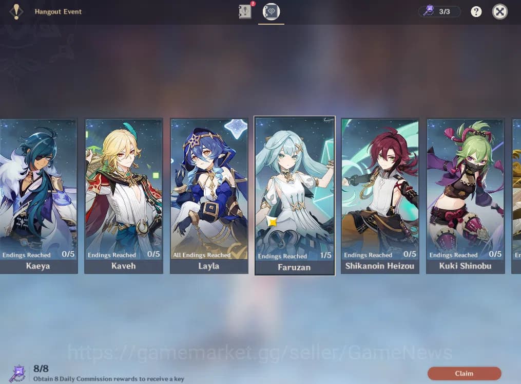 Genshin Impact Accounts ASIA|AR 57|11 Limited+4(*5Weapon)|Flint,Columbina, image 14