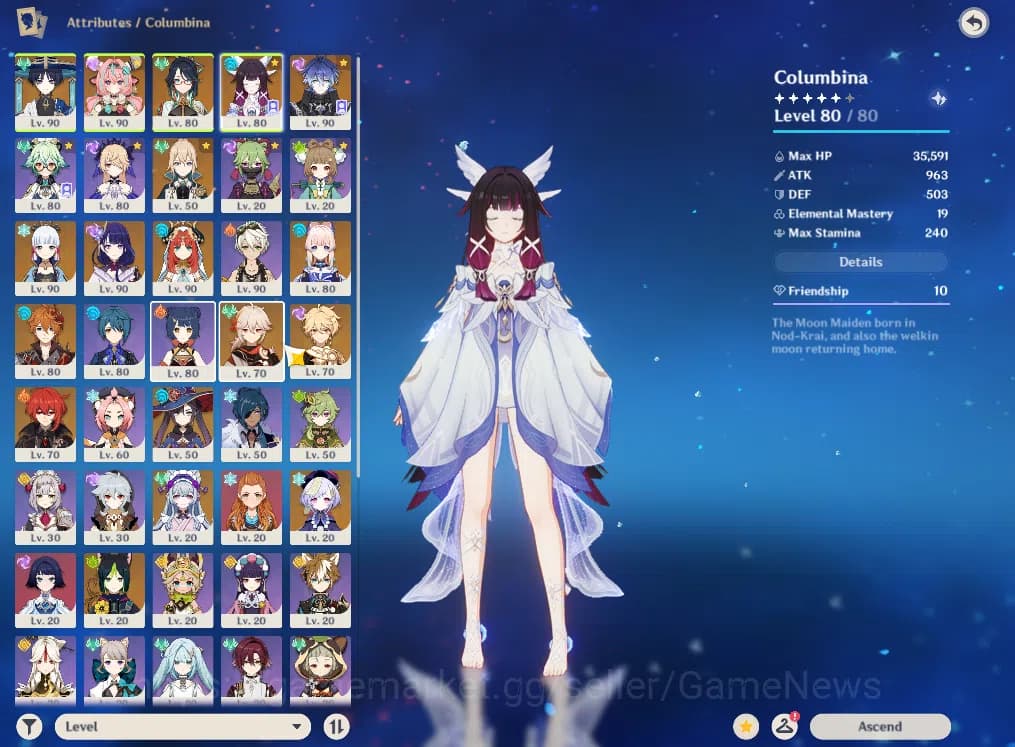 Genshin Impact Accounts ASIA|AR 57|11 Limited+4(*5Weapon)|Flint,Columbina, image 5