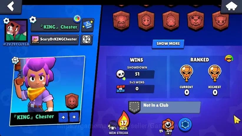 Brawl Stars Accounts 1010 Trophy|50 Gem|19 Brawlers 4 Max Lvl [Charlie, image 2