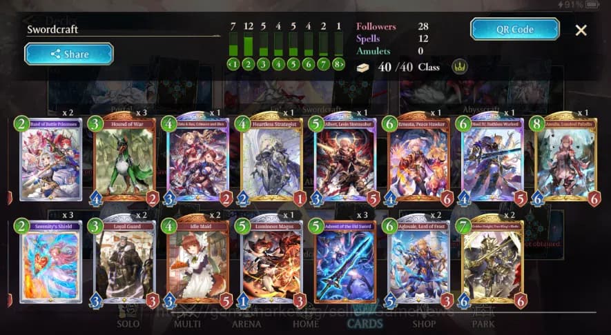Shadowverse: Worlds Beyond Accounts SWB global|Comp lvl-10|Enhance Swordcraft Deck, 16 image 7