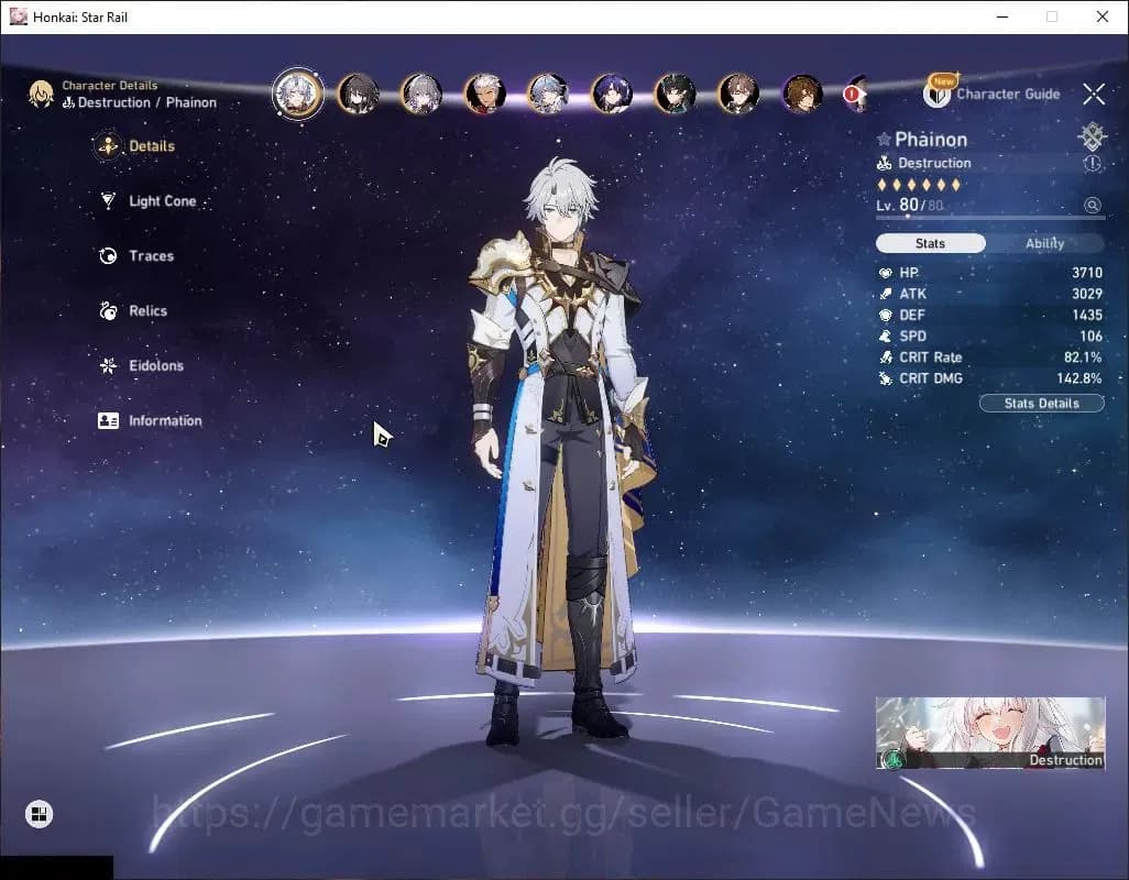 Honkai Star Rail Accounts America|TL 70|15 Limited|[Acheron,Aventurine,Arche image 16