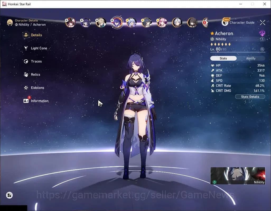Honkai Star Rail Accounts America|TL 70|15 Limited|[Acheron,Aventurine,Arche image 19