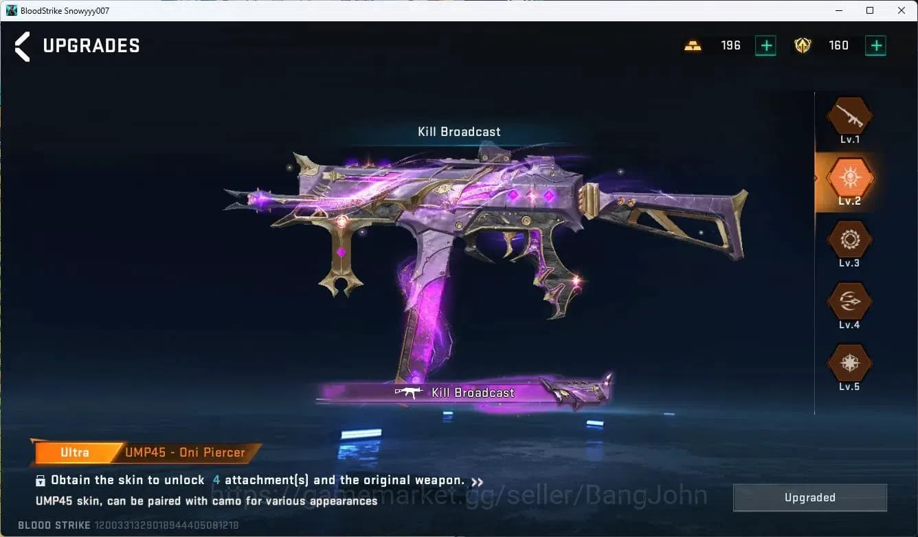 Blood Strike Accounts ASIA |COLLAB=GALIL,KAR98K,MCX,M700,AK47,ULTRA=GLOC image 14