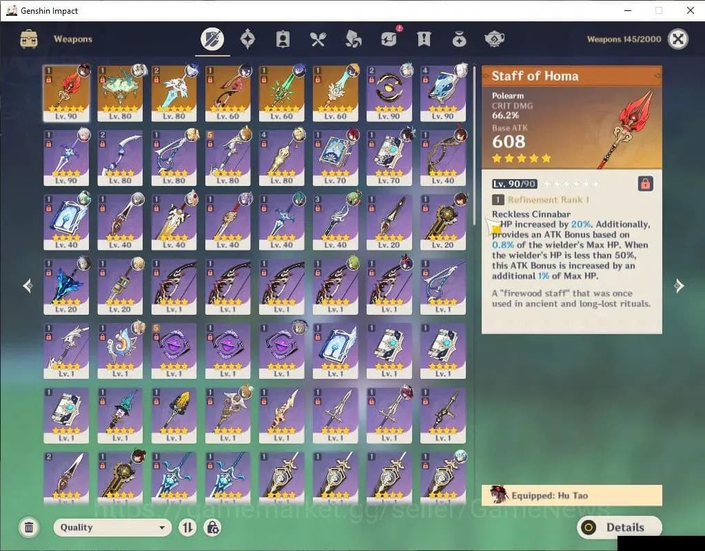Genshin Impact Accounts ASIA|AR 57|10 Limited+6(*5Weapon)|HuTao+Sign,Zibai image 6