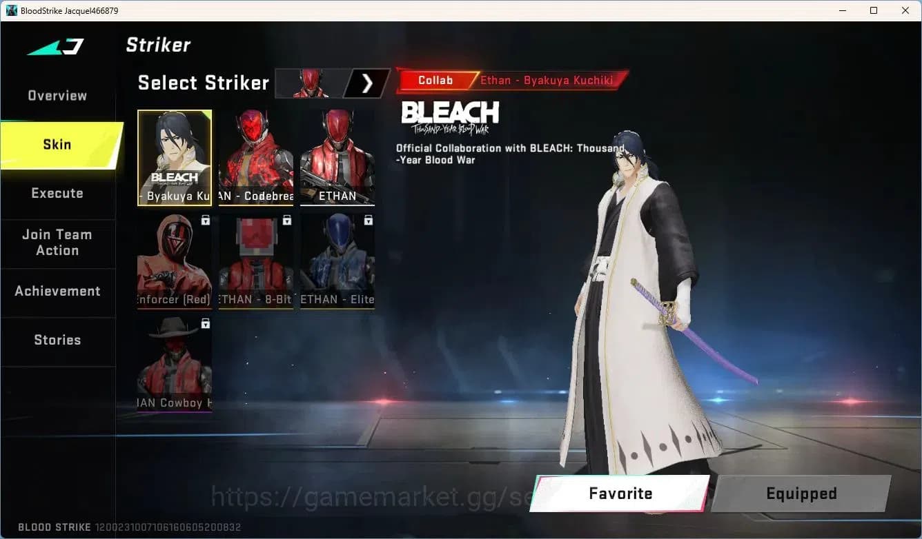 Blood Strike Accounts ASIA | EVA MCX | BLEACH Byakuya Kuchiki | Ultra Ha image 1