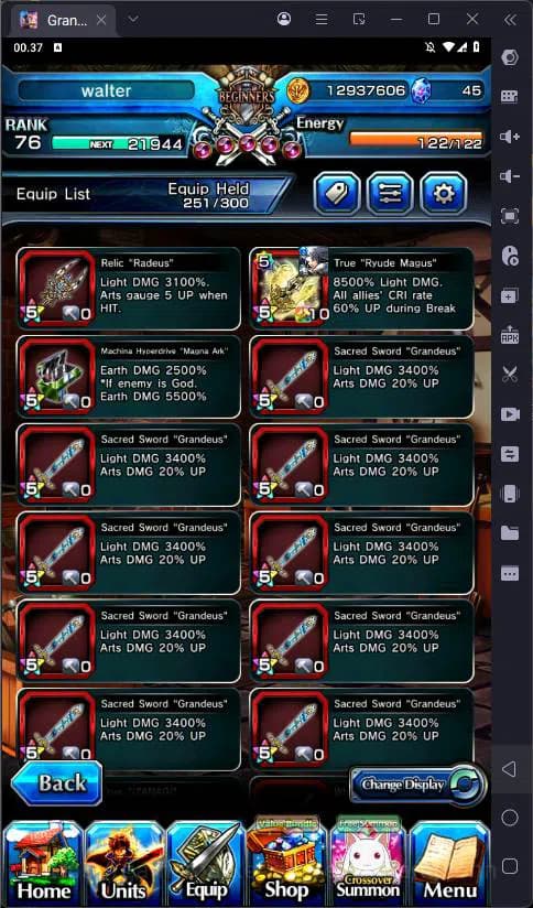 Grand Summoners Accounts Global |Ascend 10| Inumata, Paladin Roy, Sizu, Is image 3