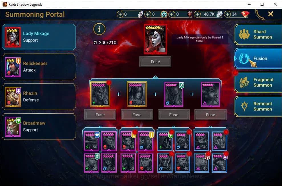 Raid: Shadow Legends Accounts Lv43 1,2M Power|1 Mythic(Galathir)|23 Legend(Ninja image 12