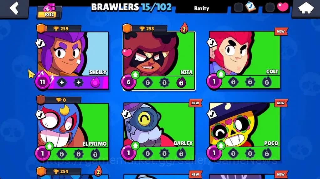 Brawl Stars Accounts 1022 Trophy|15 Brawler 1 Max Lvl (Shelly) |7 Spray image 8