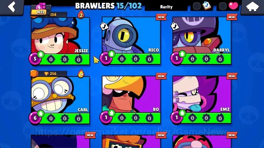 Brawl Stars Accounts 1022 Trophy|15 Brawler 1 Max Lvl (Shelly) |7 Spray image 9