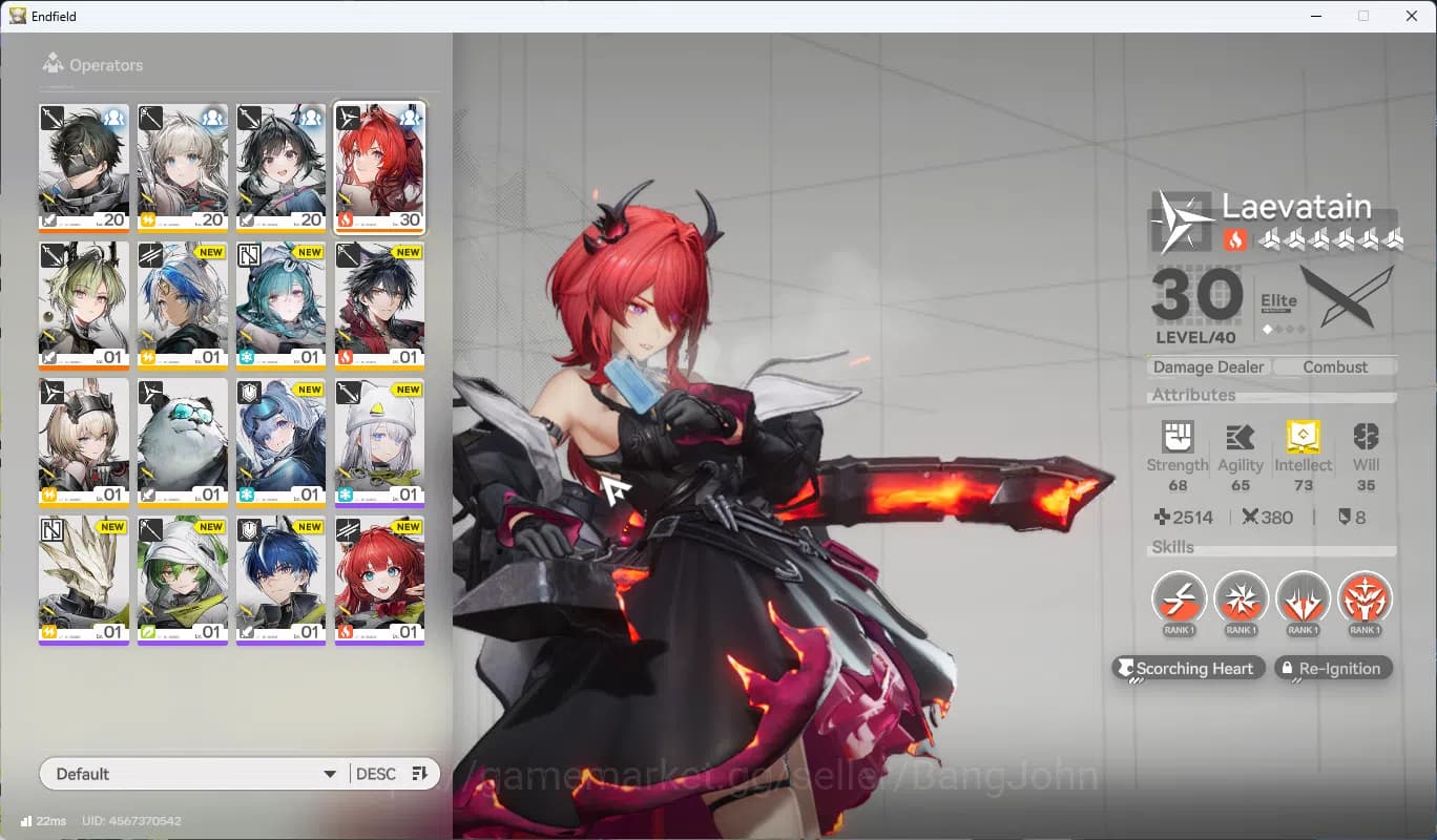 Arknights: Endfield Accounts ASIA | LVL 15 | Day 2 Sign-in 6-Star Laevatain | image 1