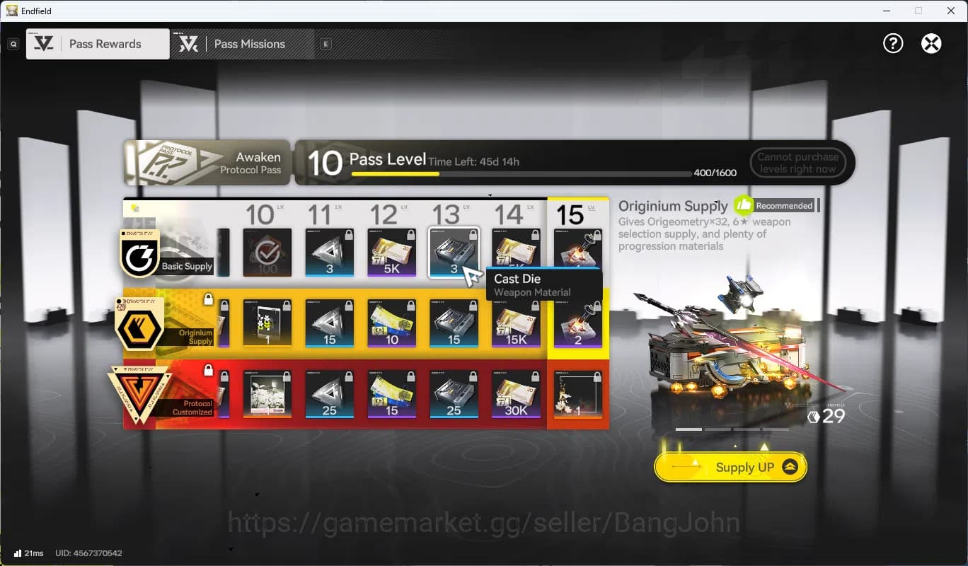 Arknights: Endfield Accounts ASIA | LVL 15 | Day 2 Sign-in 6-Star Laevatain | image 6