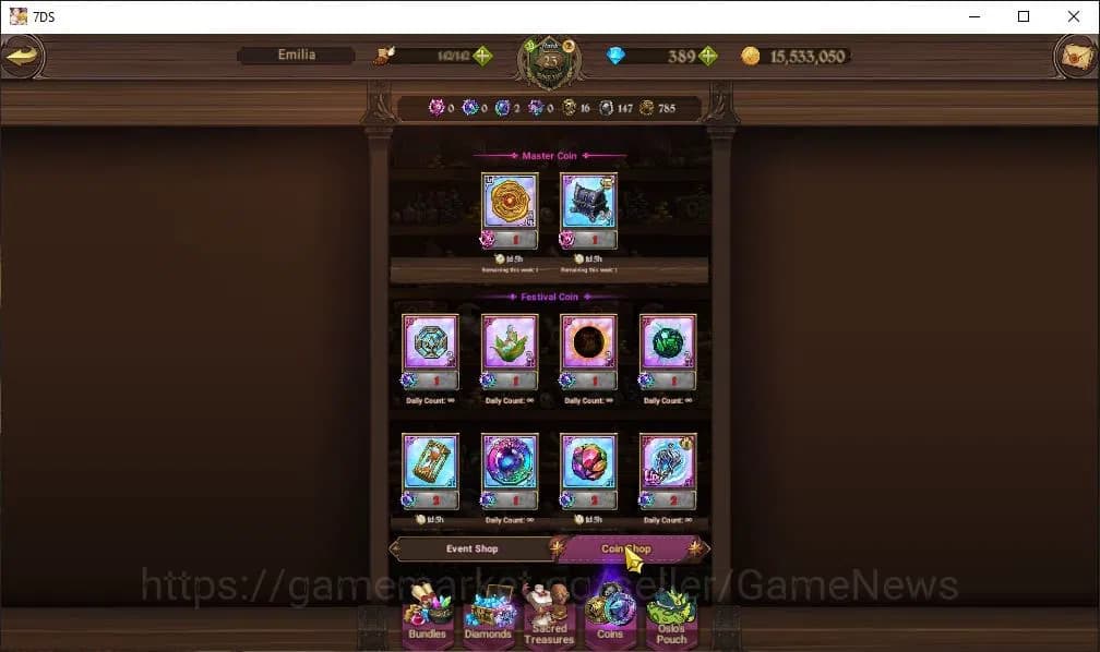 The Seven Deadly Sins: Grand Cross Accounts Global|750K CC| 389 Dm |1 LR+1 UR+Collab Re Zero|H image 10