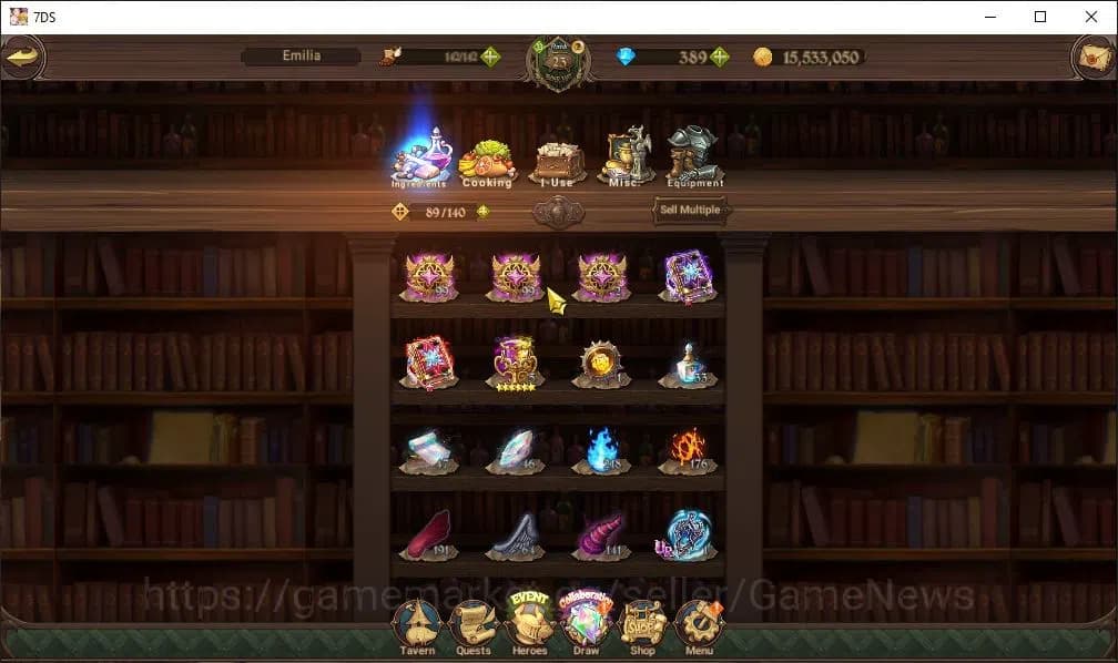 The Seven Deadly Sins: Grand Cross Accounts Global|750K CC| 389 Dm |1 LR+1 UR+Collab Re Zero|H image 11