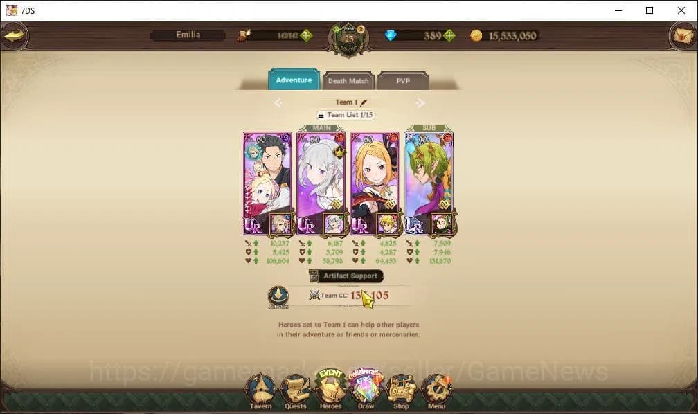 The Seven Deadly Sins: Grand Cross Accounts Global|750K CC| 389 Dm |1 LR+1 UR+Collab Re Zero|H image 6