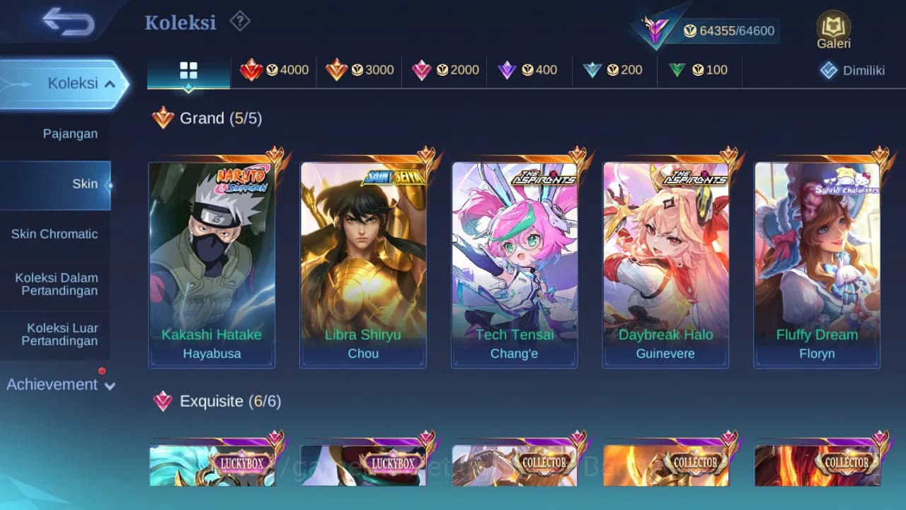 Mobile Legends: Bang Bang Accounts GLOBAL Hero 68 Skin 183 Kakashi|Aspirant Guin Chan image 1