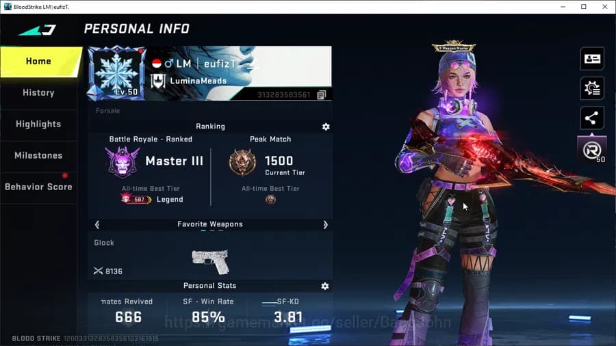 Blood Strike Accounts ASIA|7 Eternal weapon,1 Eternal striker|Eternal MP image 1