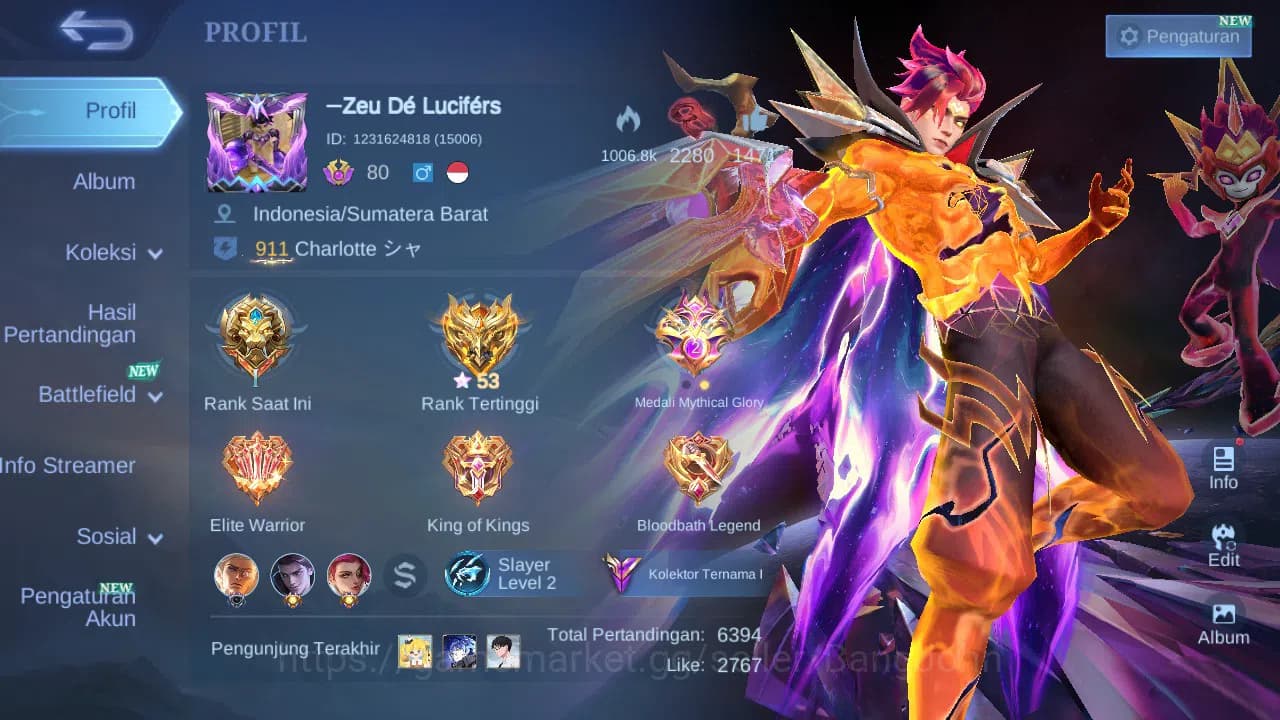 Mobile Legends: Bang Bang Accounts GLOBAL Hero 132 Skin 280 | Prime Claude Beatrix | image 16