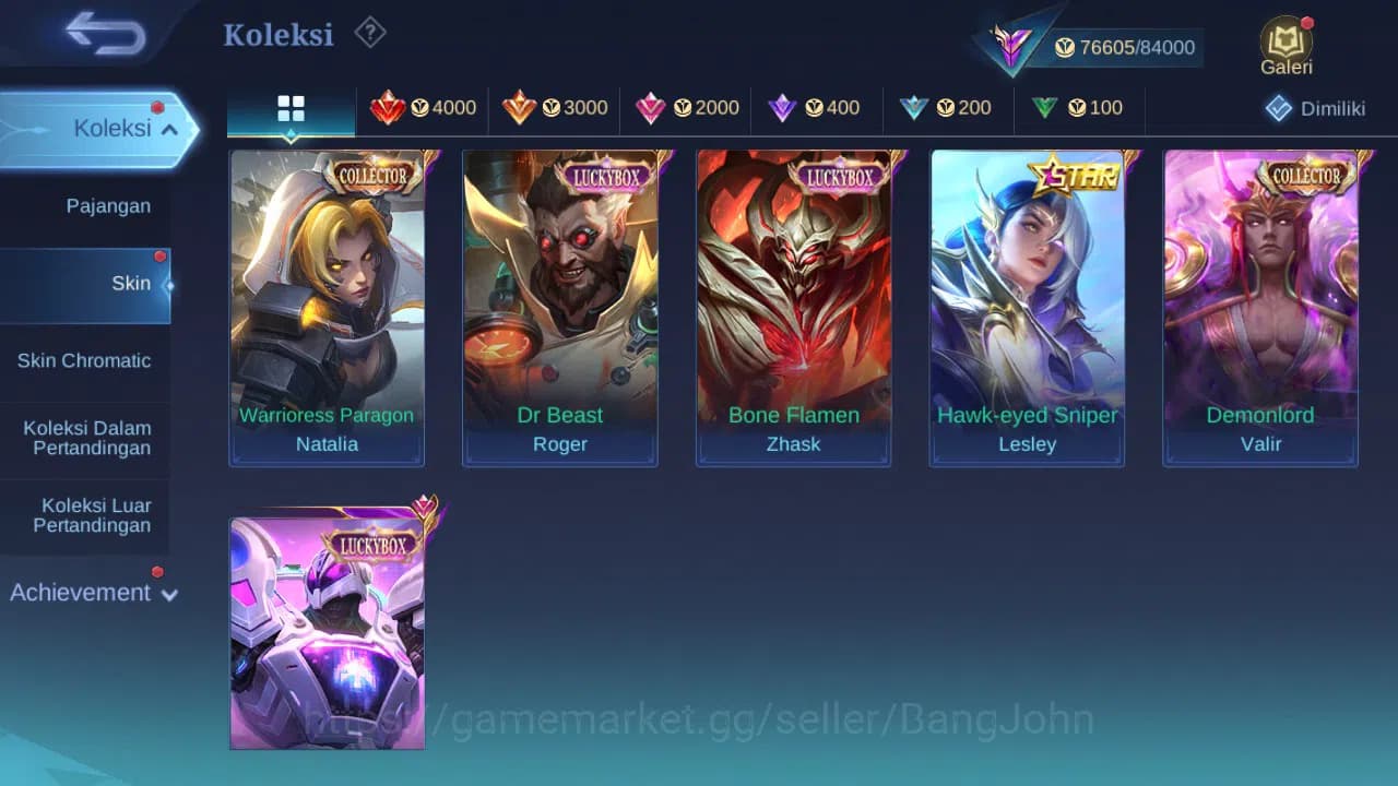 Mobile Legends: Bang Bang Accounts GLOBAL Hero 132 Skin 280 | Prime Claude Beatrix | image 2