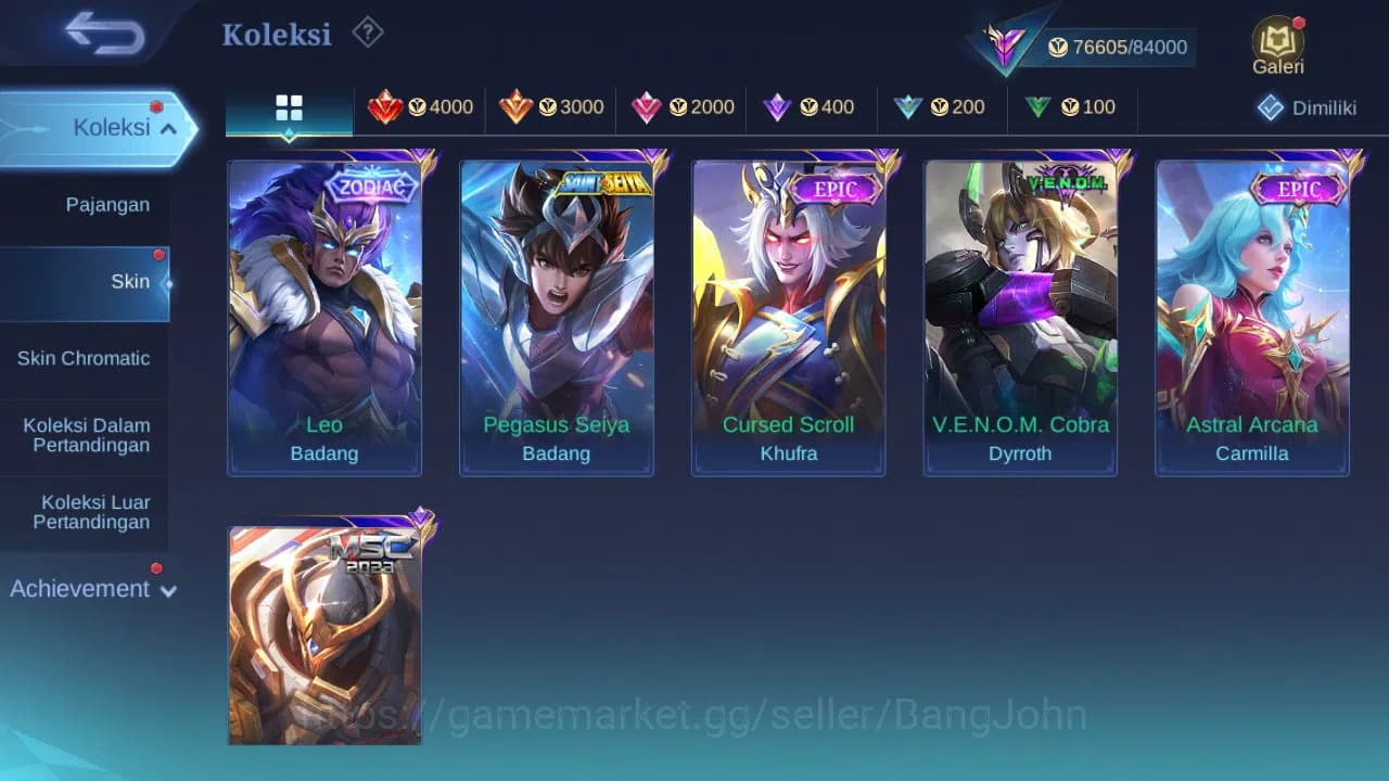 Mobile Legends: Bang Bang Accounts GLOBAL Hero 132 Skin 280 | Prime Claude Beatrix | image 9