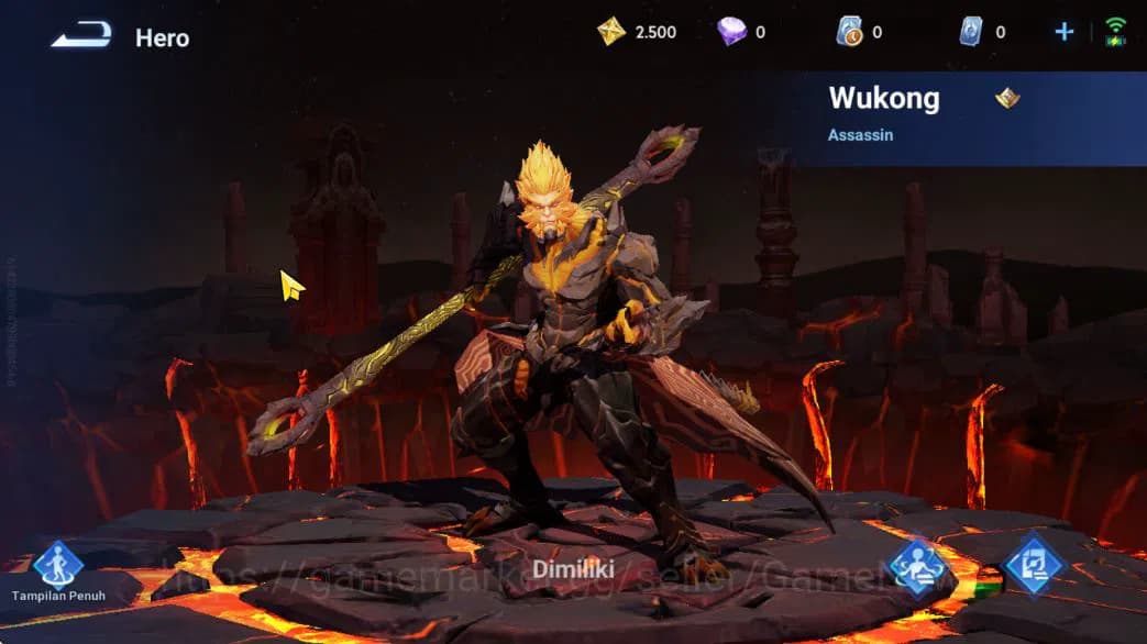 Honor of Kings Accounts Hero 13 Skin 3|Fresh Starter| (Wukong Legend) Gao image 3