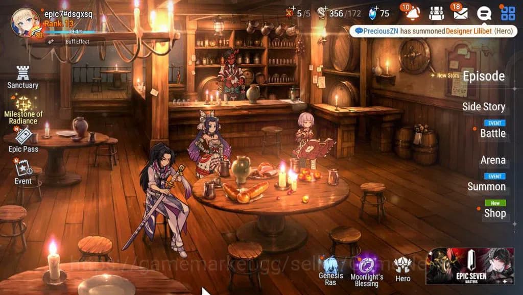 Epic Seven Accounts GLOBAL Unverif|New Era|2 ML(Salome,EW Ludwig)+Fenn image 1