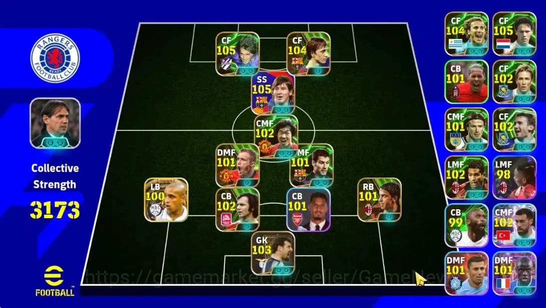 eFootball Accounts Android|2 Big Time(Raul,Roberto Carlos),Lionel Mes image 1