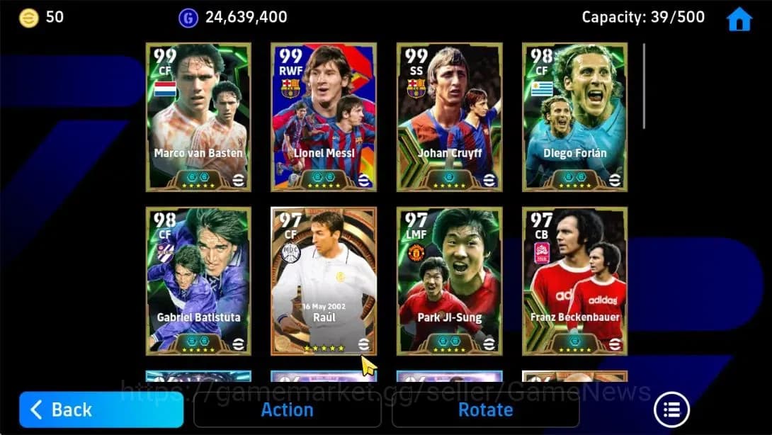 eFootball Accounts Android|2 Big Time(Raul,Roberto Carlos),Lionel Mes image 6