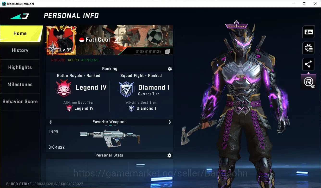 Blood Strike Accounts ASIA||ULTRA=M4A1,FAL|COLLAB=QBZ95|MORE DETAIL CEK image 11