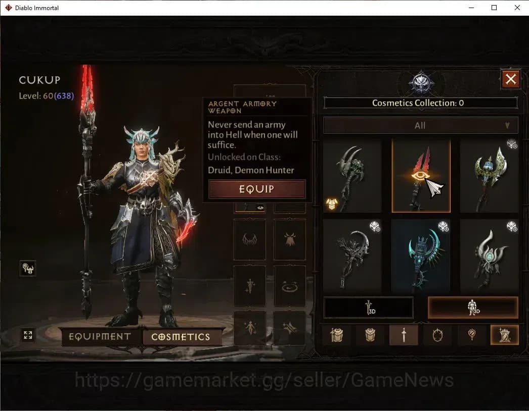 Diablo Immortal Accounts NA - Chain of Honor|CS ON|Lv60(638)|Druid|CR 39K|R image 9