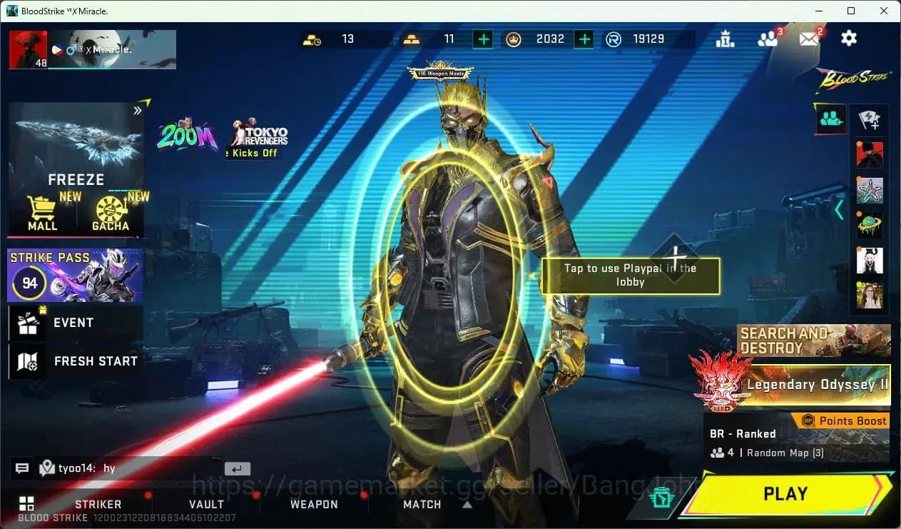 Blood Strike Accounts ASIA | Collab QBZ95-Coffin Of Eternal | Limited MP image 1