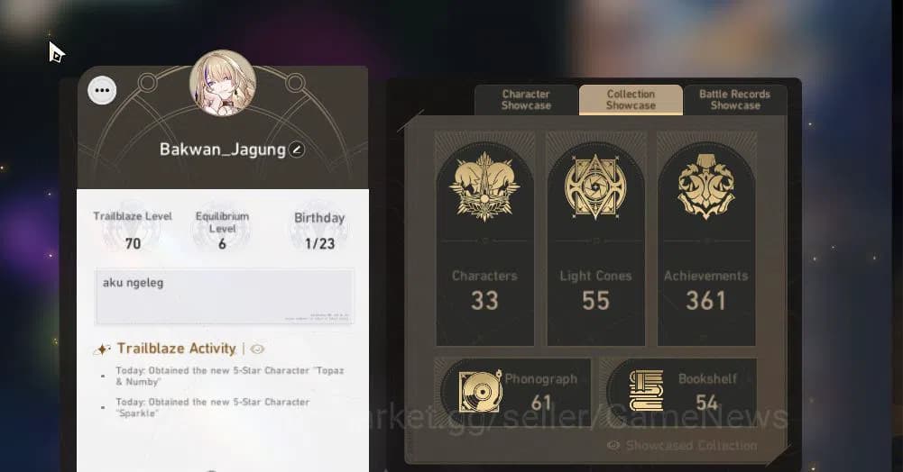 Honkai Star Rail Accounts Asia|TL 70|Free GI|8 Limited|Kafka E1+Sign,Black S image 3